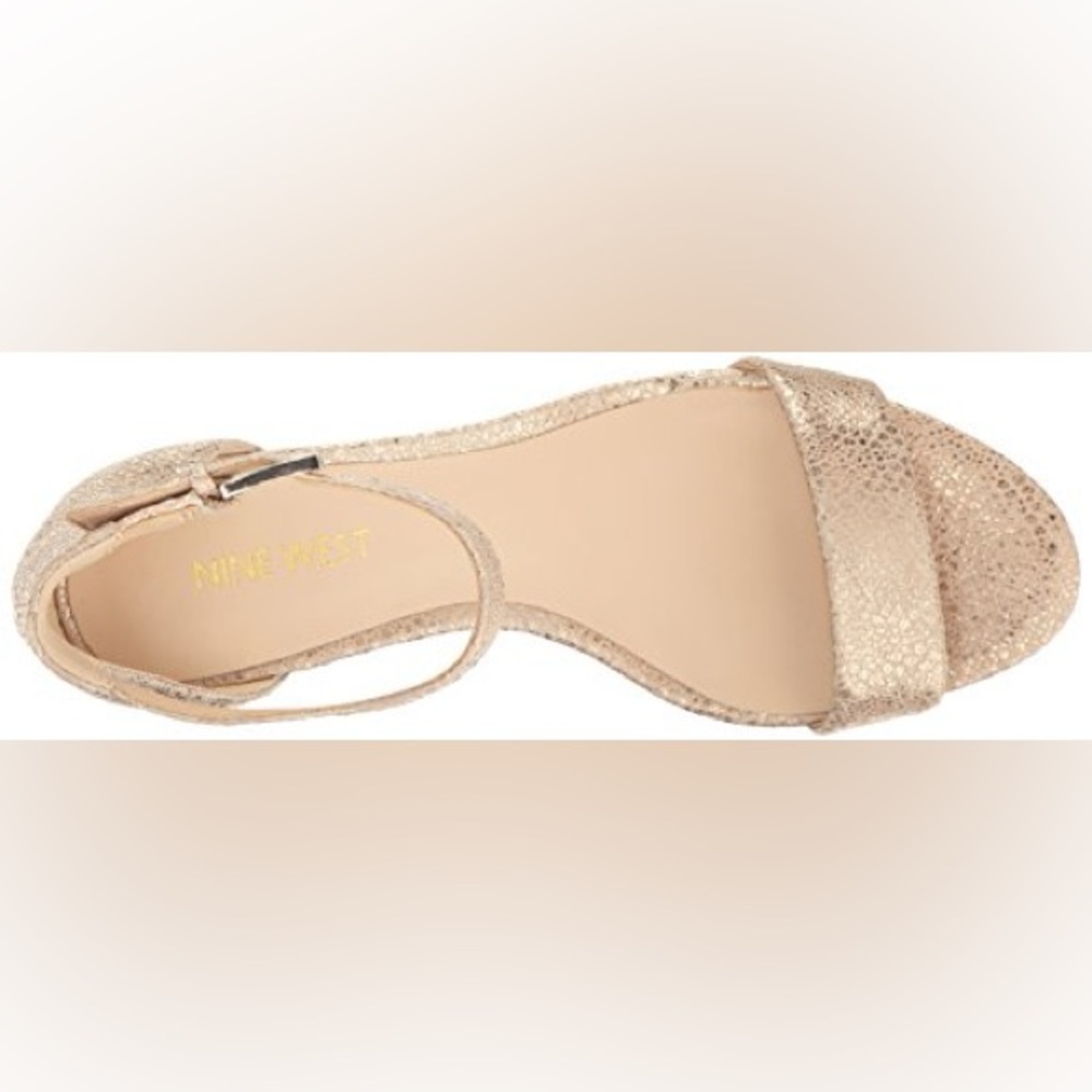 Nine West Beige Ankle Strap Sandals